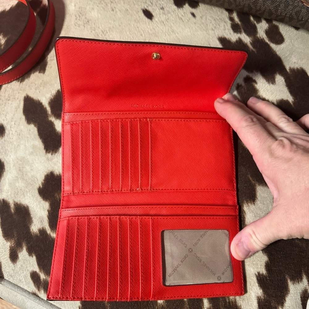 Michael Kors Red and Brown Satchel - Picture 6 of 6